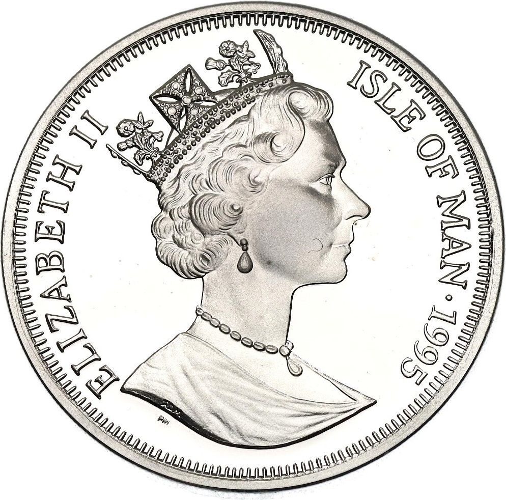 Isle of Man 1 Crown - Elizabeth II Supermarine Spitfire; Silver Proof Issue obverse