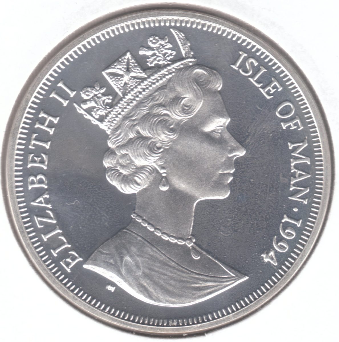 Isle of Man 1 Crown - Elizabeth II D-Day - Montgomery; Silver Proof obverse
