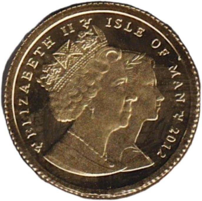 Isle of Man 1/20 Angel - Elizabeth II Archangel Michael; Diamond Jubilee obverse