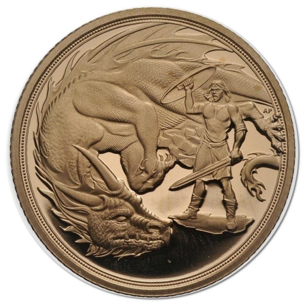 Gibraltar 1 Sovereign - Elizabeth II The Dragon Conquered