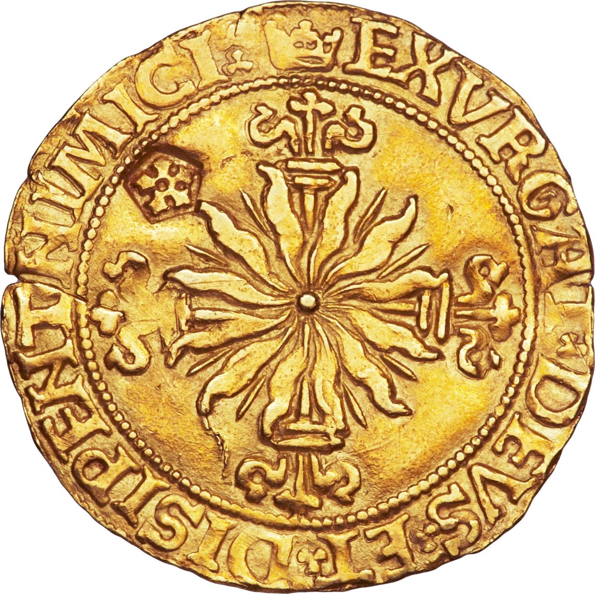 Scotland 1 Unicorn - James V 1st Coinage, Countermarked reverse