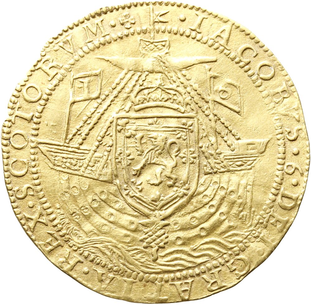 Scotland 1 Thistle Noble - James VI 5th Coinage obverse