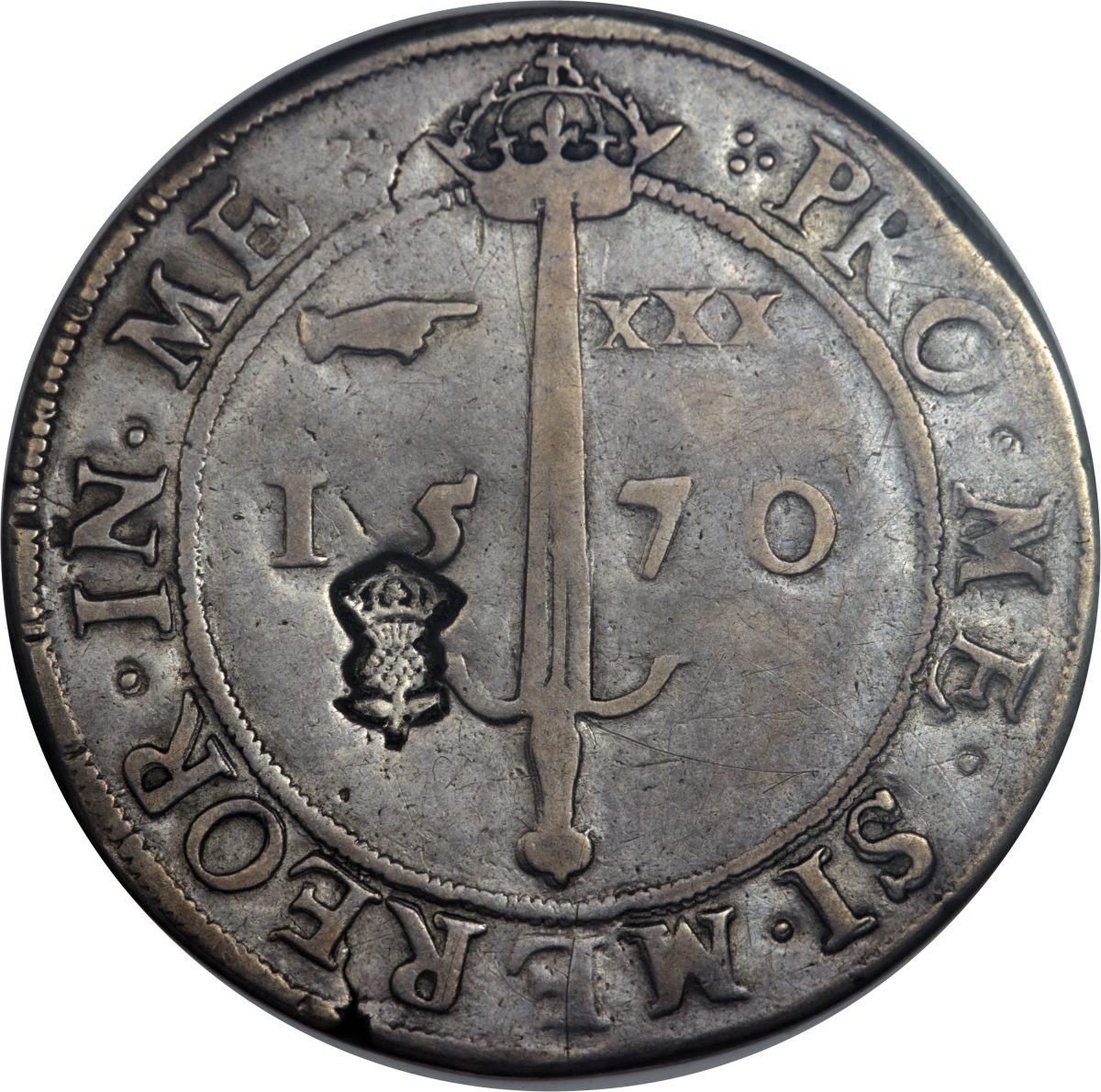 Scotland 1 Ryal - James VI 1st Coinage, Countermark of 1578