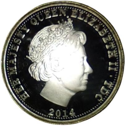 Tristan da Cunha 1 Crown - Elizabeth II Prince George; silver piedfort obverse