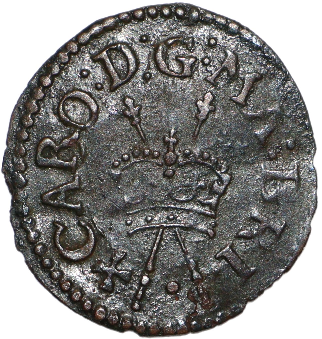 Ireland 1 Farthing - Charles I Richmond issue; type 7b obverse