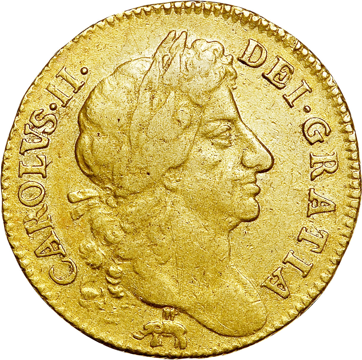 1 Guinea - Charles II 4th bust obverse