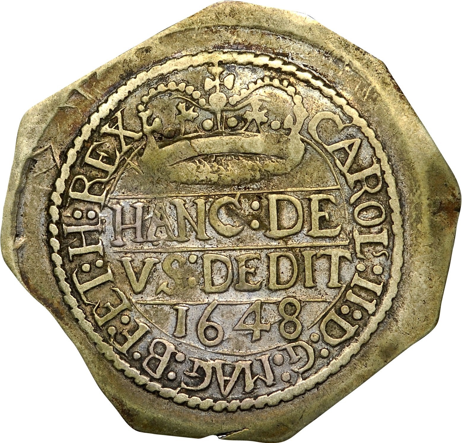 1 Shilling - Charles II Pontefract siege coinage obverse