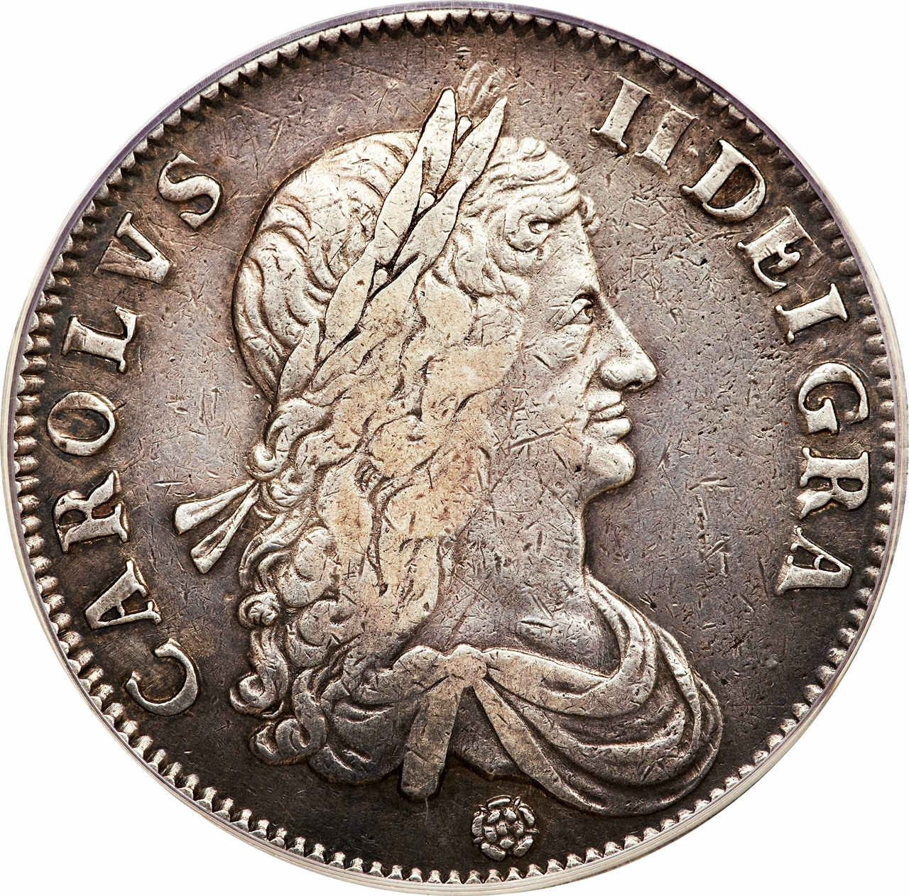 1 Crown - Charles II 1st bust obverse