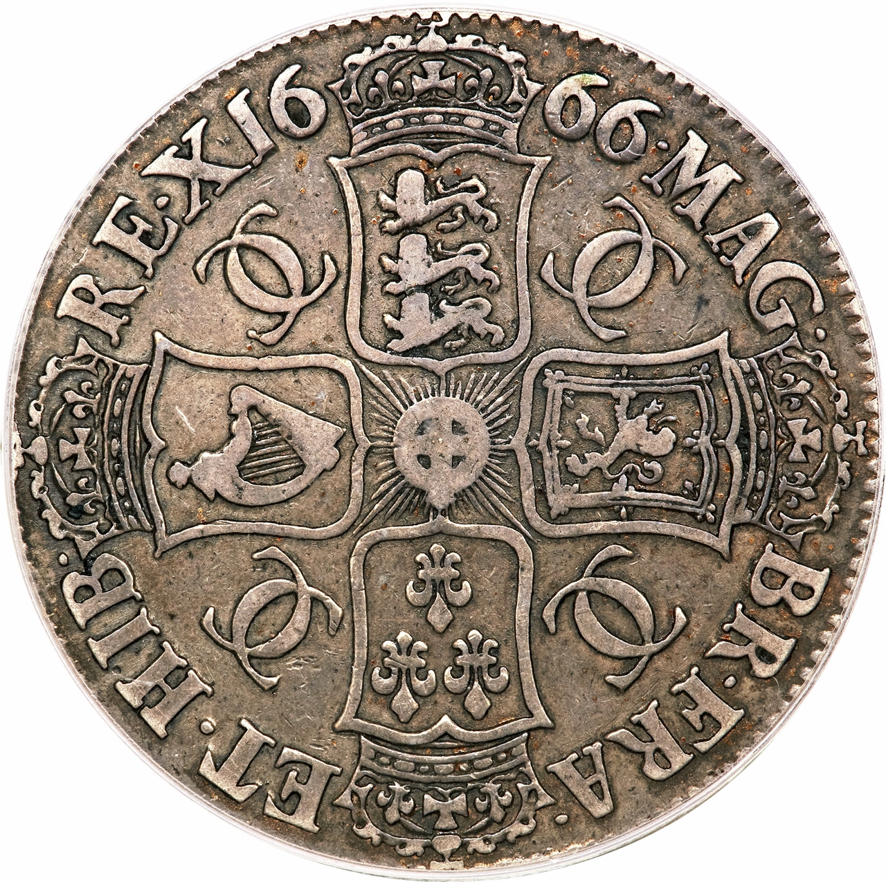 1 Crown - Charles II 2nd bust; Africa Company