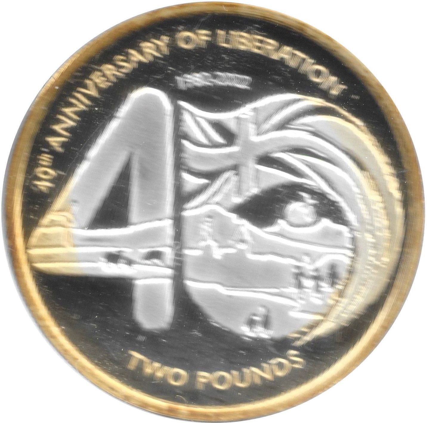 Falkland Islands 2 Pounds - Elizabeth II Liberation; Silver