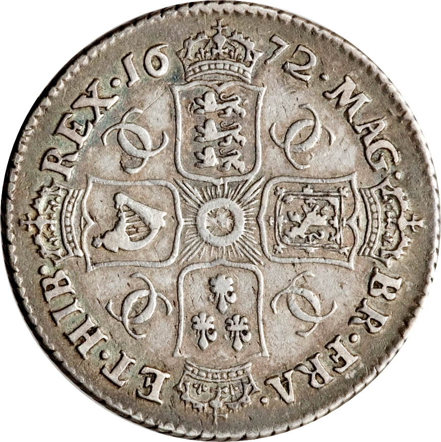 1 Shilling - Charles II 2nd milled bust