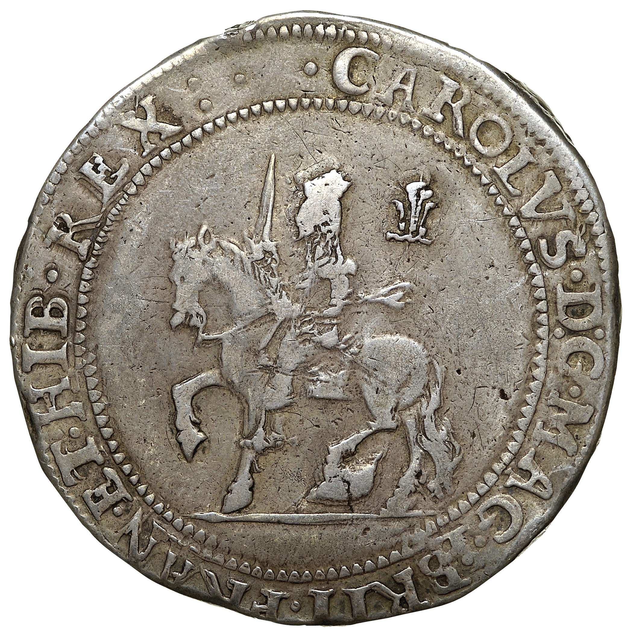 ½ Pound - Charles I Shrewsbury obverse