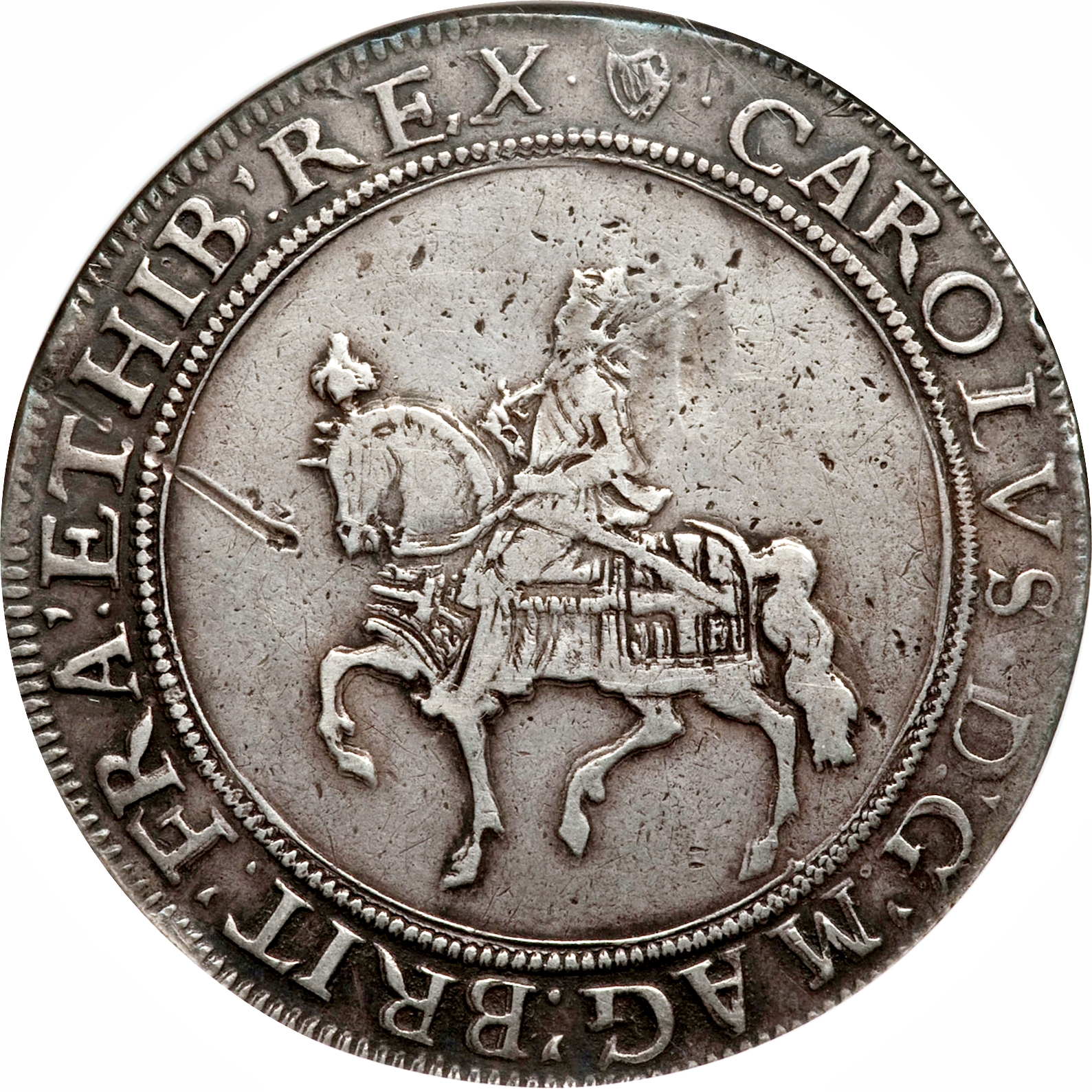 1 Crown - Charles I Tower obverse
