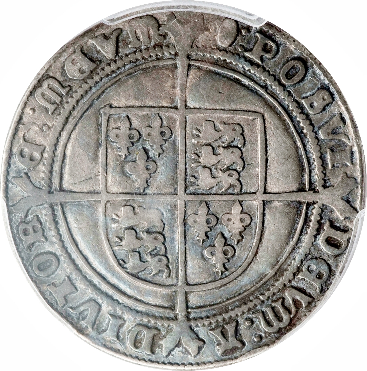 ½ Crown - Edward VI Fine Silver issue; without plume reverse