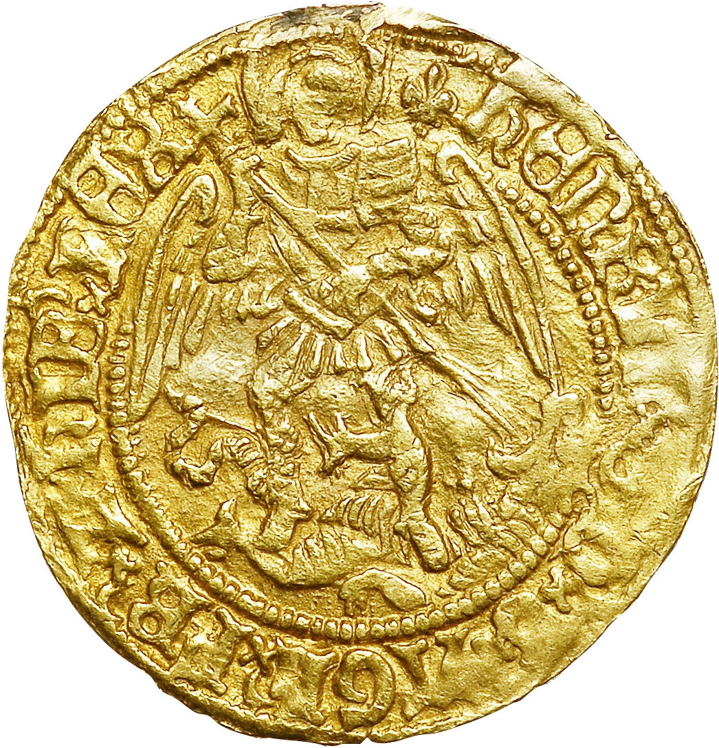 ½ Angel - Henry VIII 3rd coinage obverse