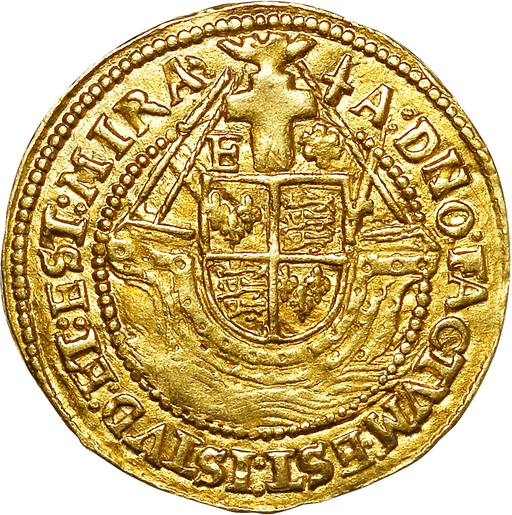 ½ Angel - Elizabeth I 5th issue reverse