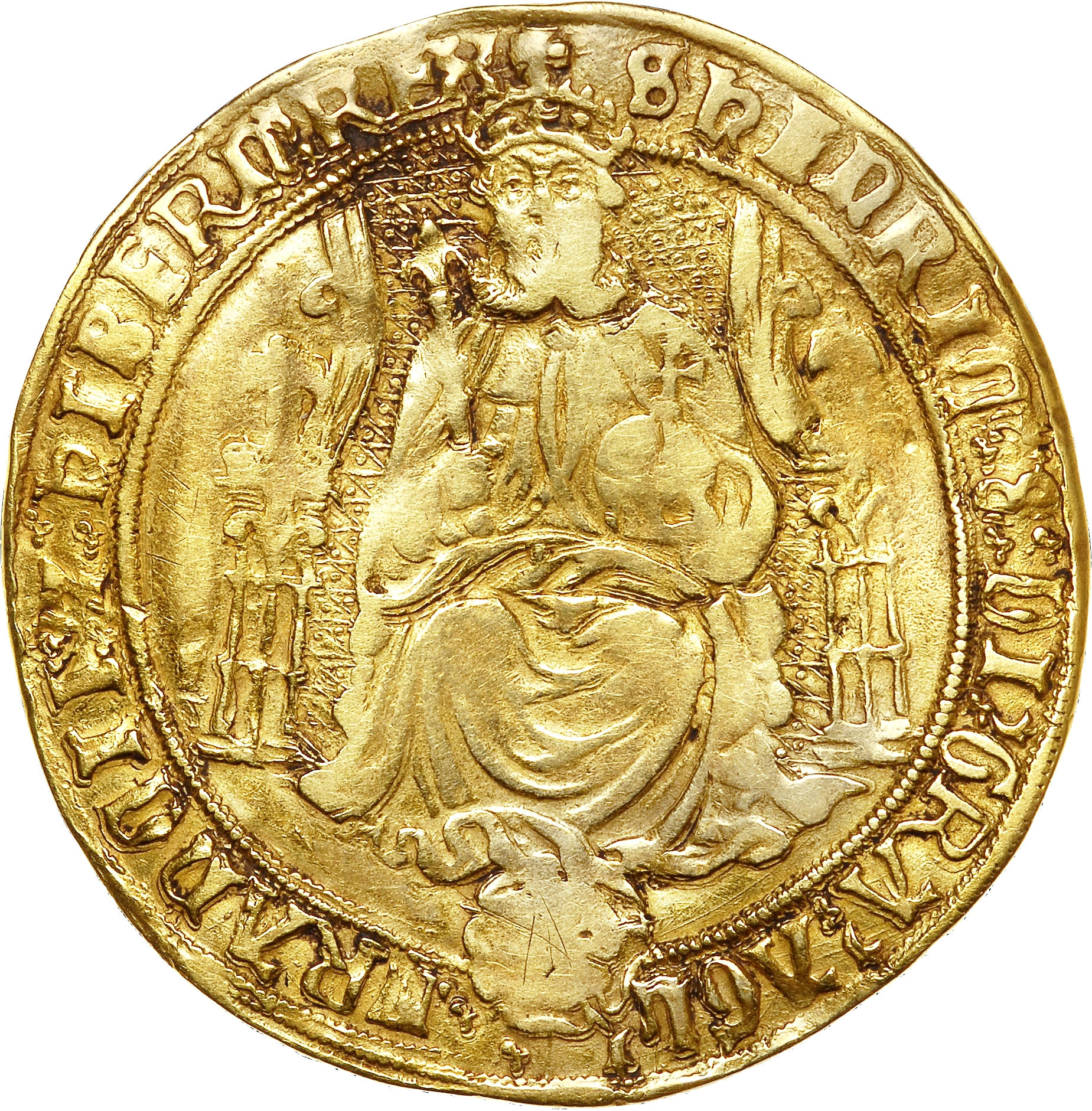 1 Sovereign - Henry VIII 3rd coinage; Southwark obverse