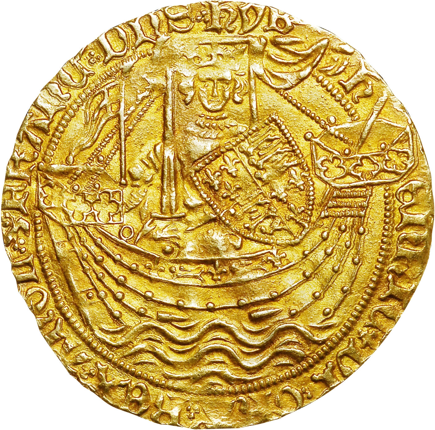 1 Noble - Henry VI Calais; Annulet issue obverse