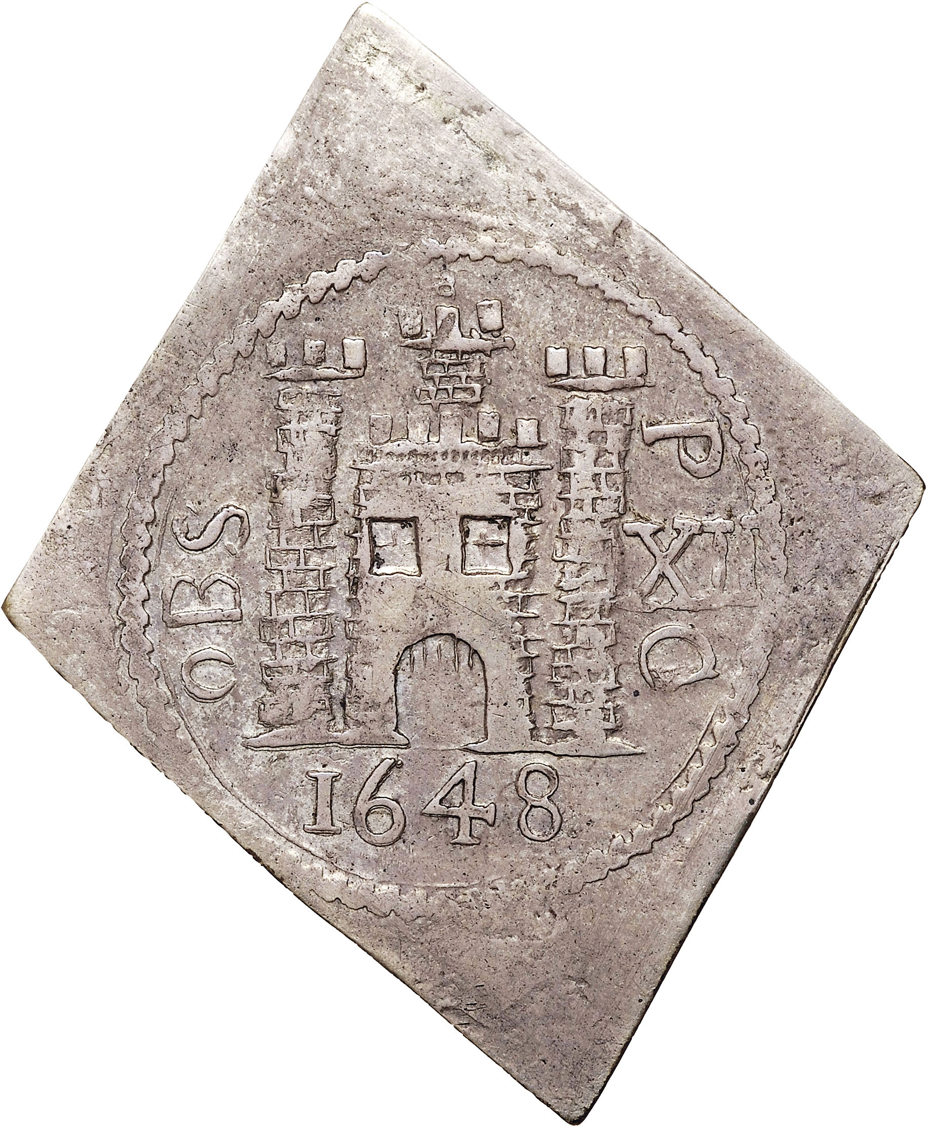 1 Shilling - Charles I Pontefract siege coinage