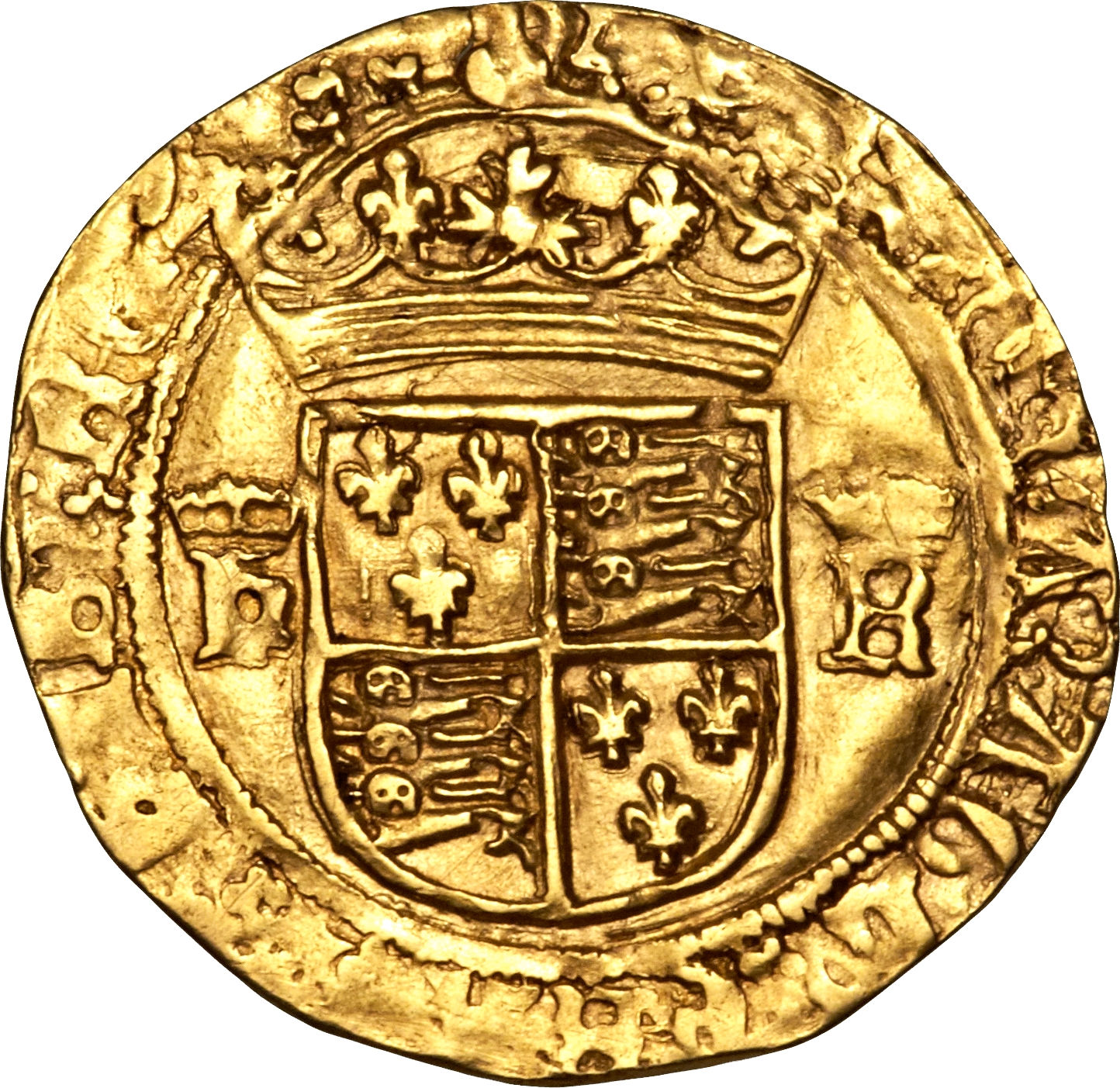 1 Crown - Henry VIII 3rd coinage; London