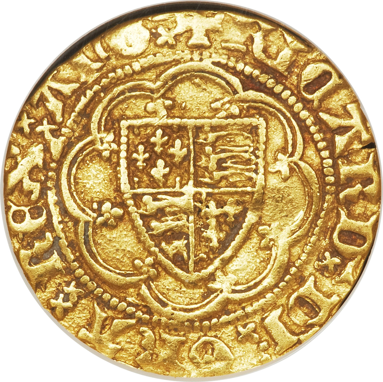 ¼ Noble - Richard II type IB obverse