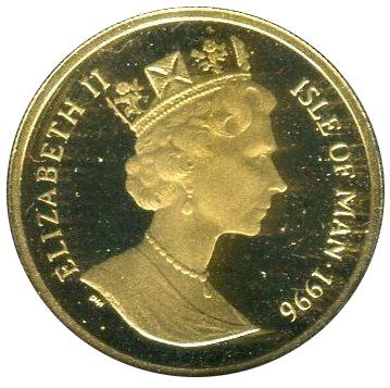 Isle of Man ⅕ Crown - Elizabeth II Euro 1996-Winner obverse