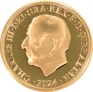 Gibraltar 1 Sovereign - Charles III House of Windsor - William obverse