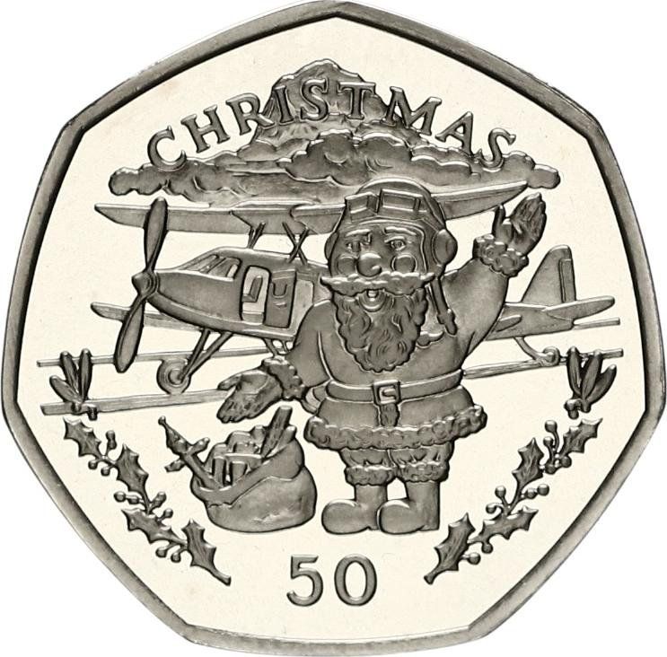 Gibraltar 50 Pence - Elizabeth II Christmas