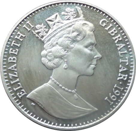Gibraltar 1 Crown - Elizabeth II Prince Charles obverse