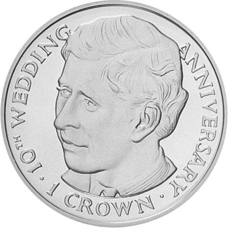 Gibraltar 1 Crown - Elizabeth II Prince Charles reverse