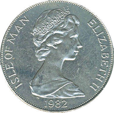 Isle of Man 1 Crown - Elizabeth II World Cup in Spain - Victors obverse