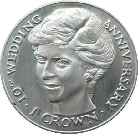 Isle of Man 1 Crown - Elizabeth II Princess Diana