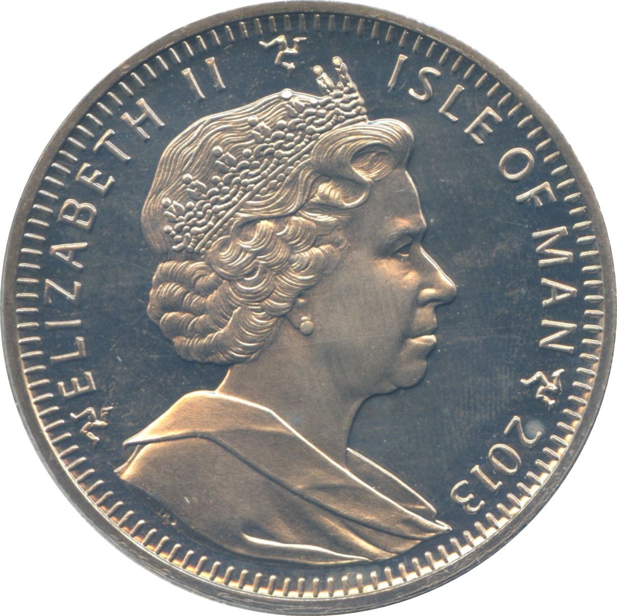 Isle of Man 1 Crown - Elizabeth II Figure Skating obverse