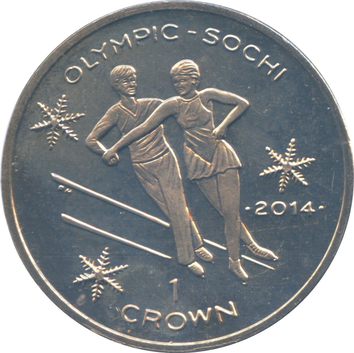 Isle of Man 1 Crown - Elizabeth II Figure Skating