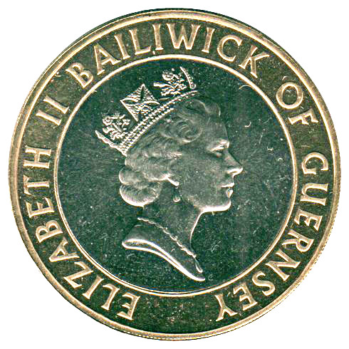 Guernsey 2 Pounds - Elizabeth II 3rd portrait obverse