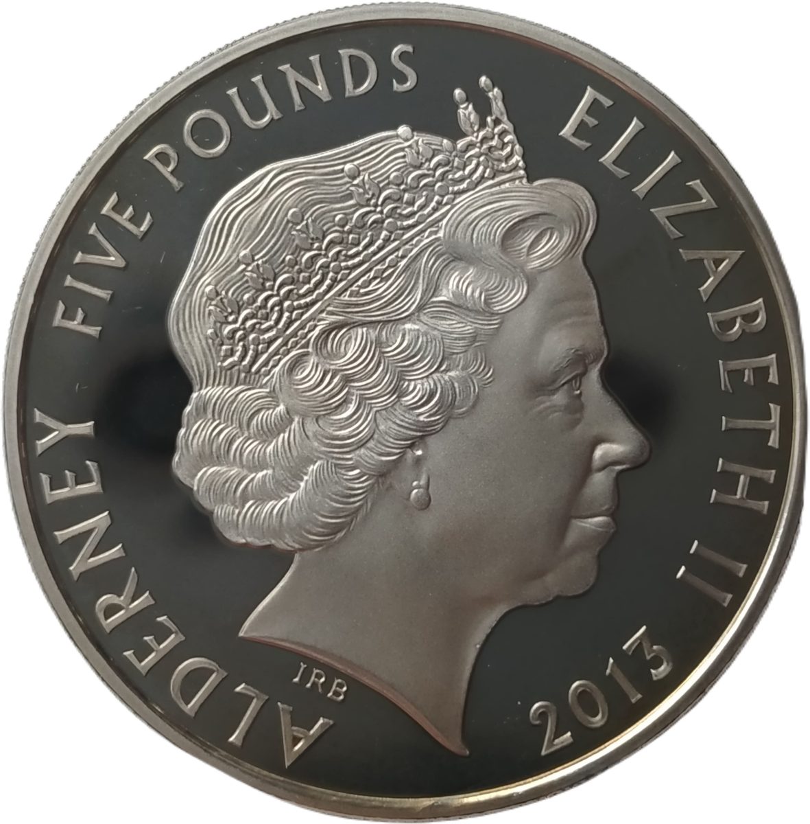 Alderney 5 Pounds - Elizabeth II Diamond Jubilee - Golden Jubilee obverse