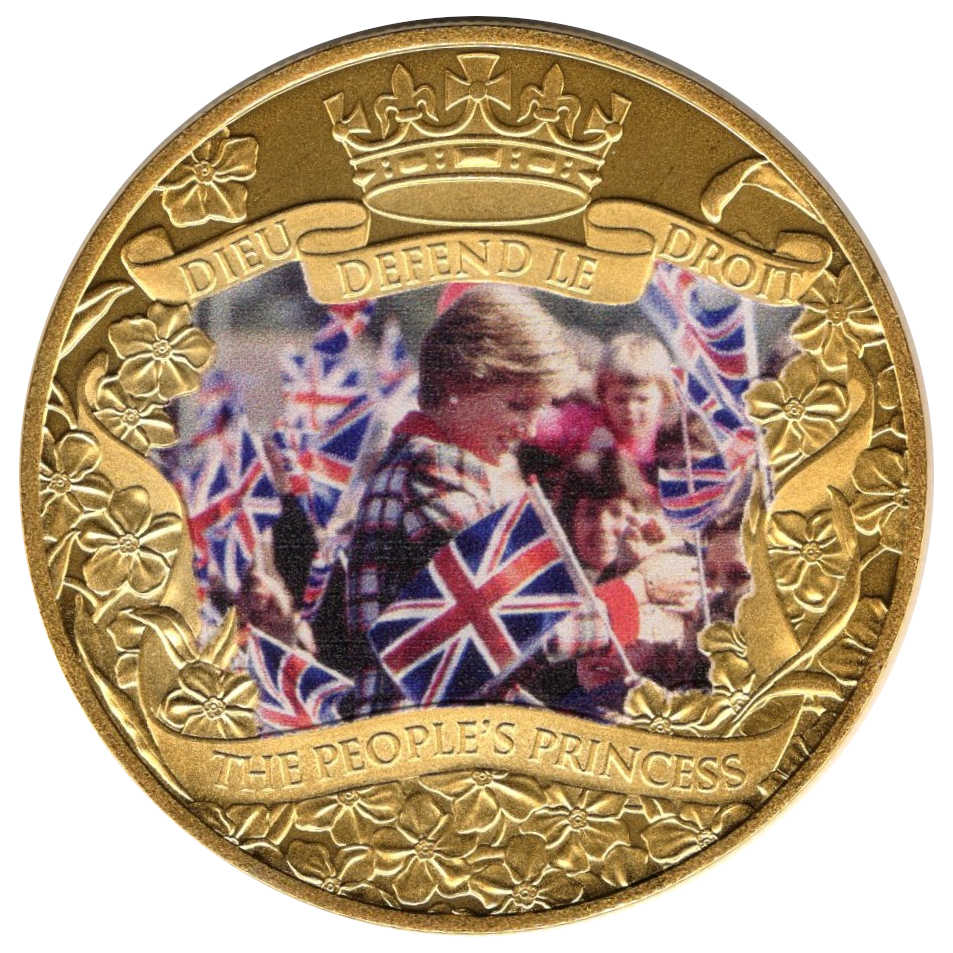 Gibraltar 1 Crown - Elizabeth II The Legacy; Humanium Metal reverse