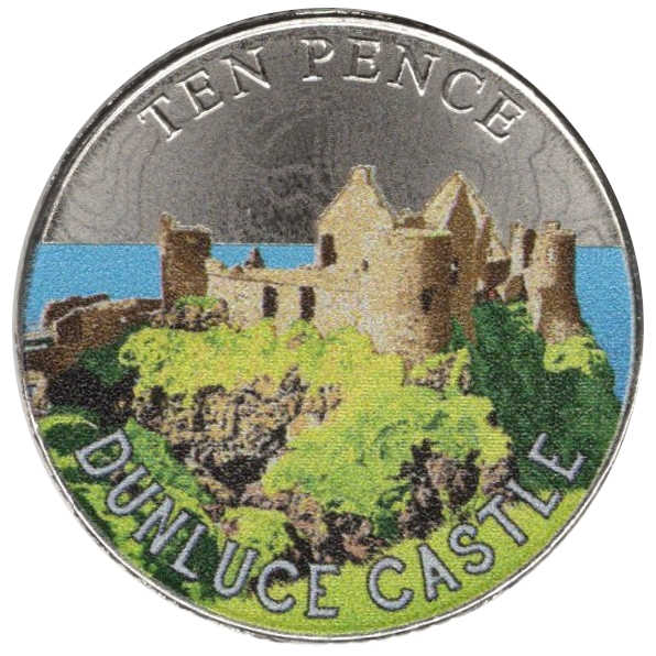 Isle of Man 10 Pence - Charles III Dunluce Castle