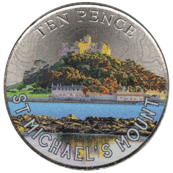 Isle of Man 10 Pence - Charles III St. Michael's Mount reverse