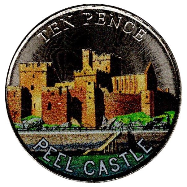 Isle of Man 10 Pence - Charles III Peel Castle reverse