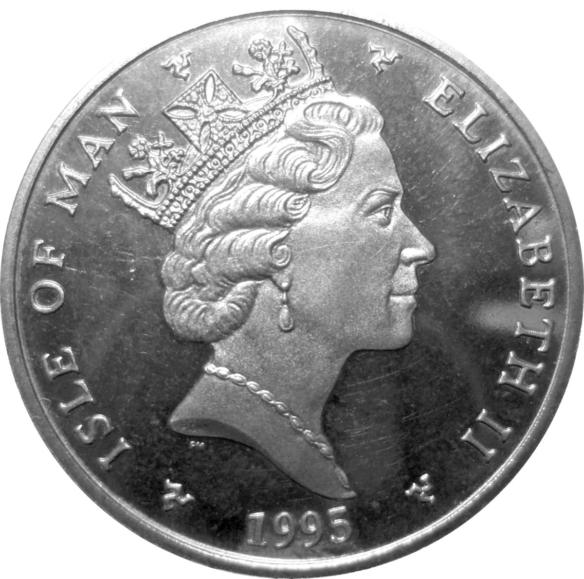 Isle of Man 5 Pounds - Elizabeth II World War II obverse