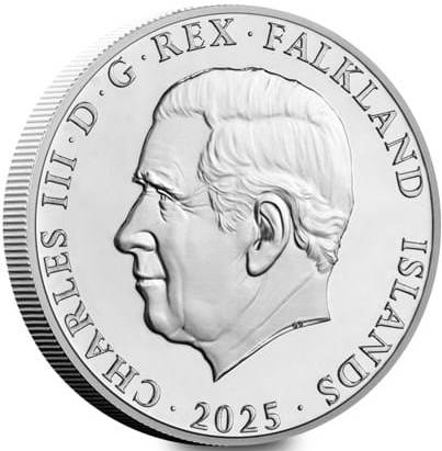 Falkland Islands 5 Pounds - Charles III Wedding Anniversary obverse