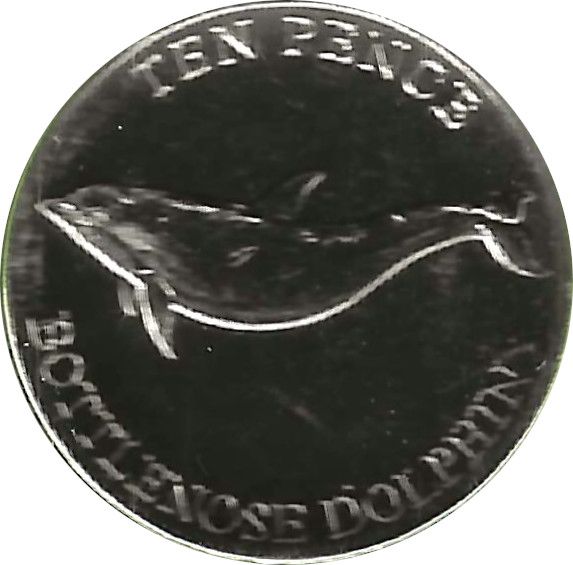Guernsey 10 Pence - Charles III Bottlenose Dolphin