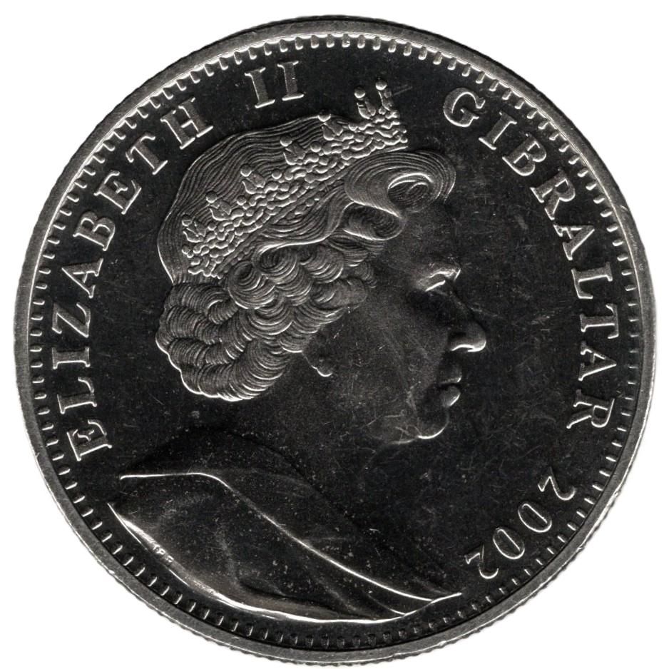 Gibraltar 1 Crown - Elizabeth II Calpe Conference obverse