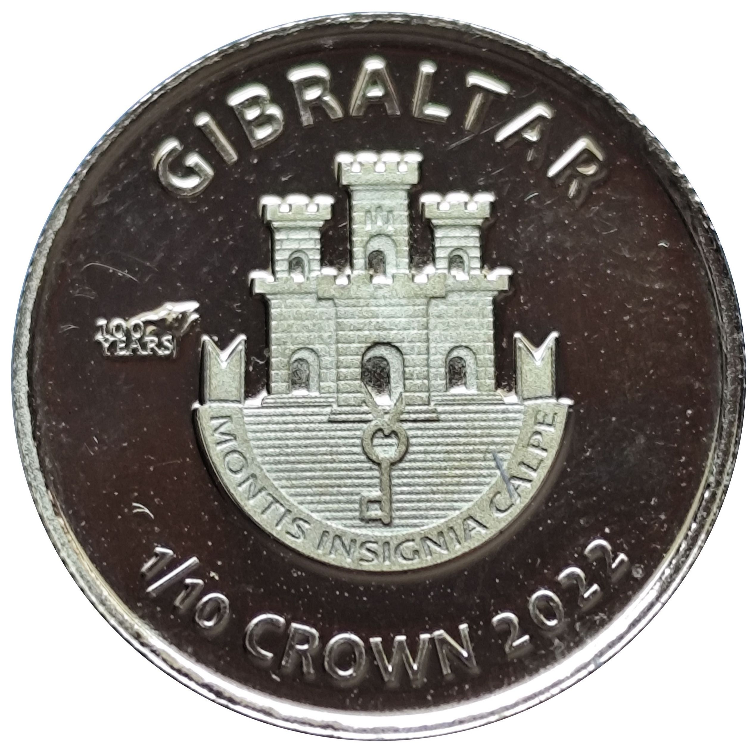 Gibraltar ⅒ Crown Irish Free State - Flower obverse