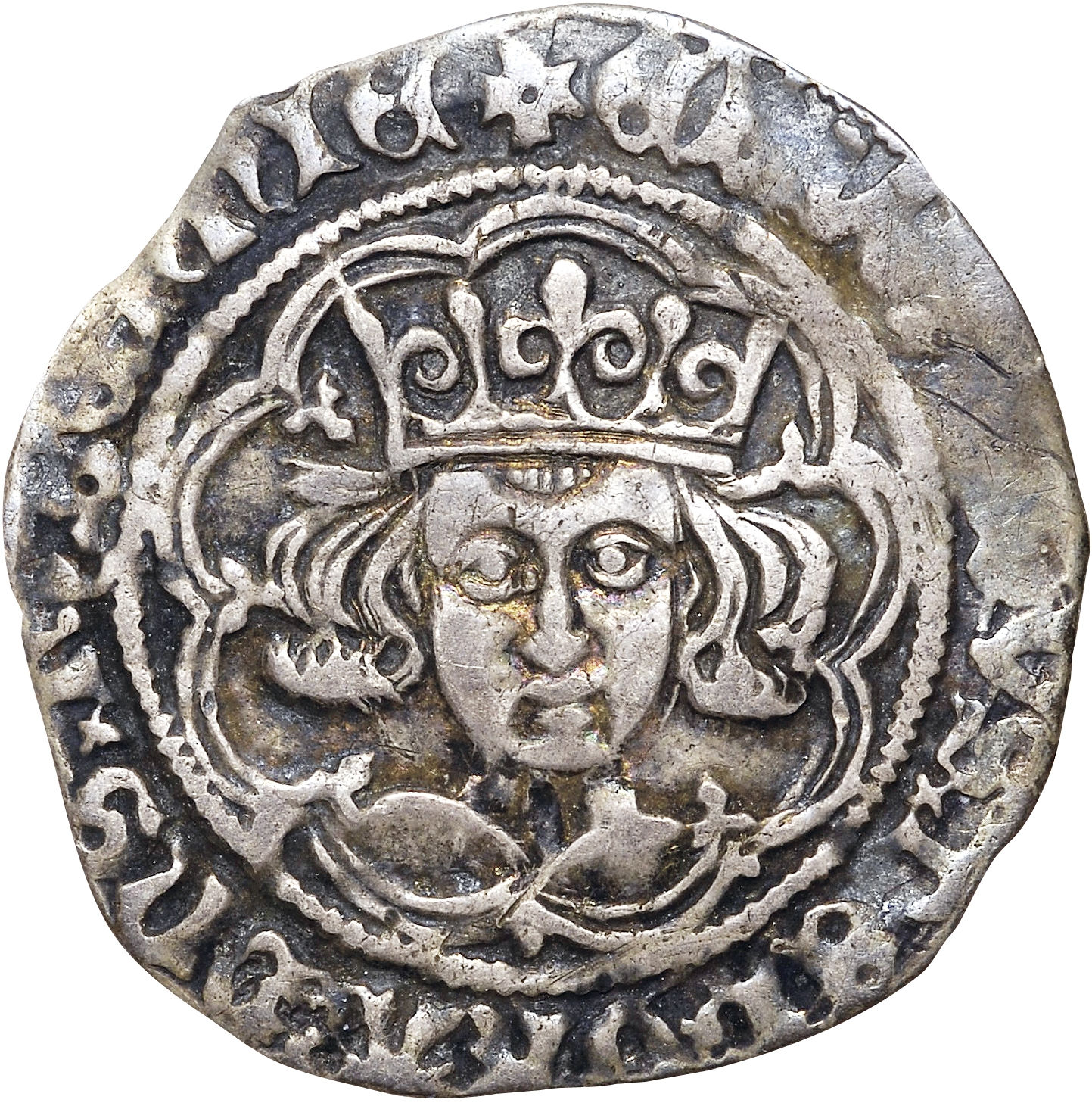 Ireland 1 Groat - Edward IV Heavy cross coinage; Dublin obverse