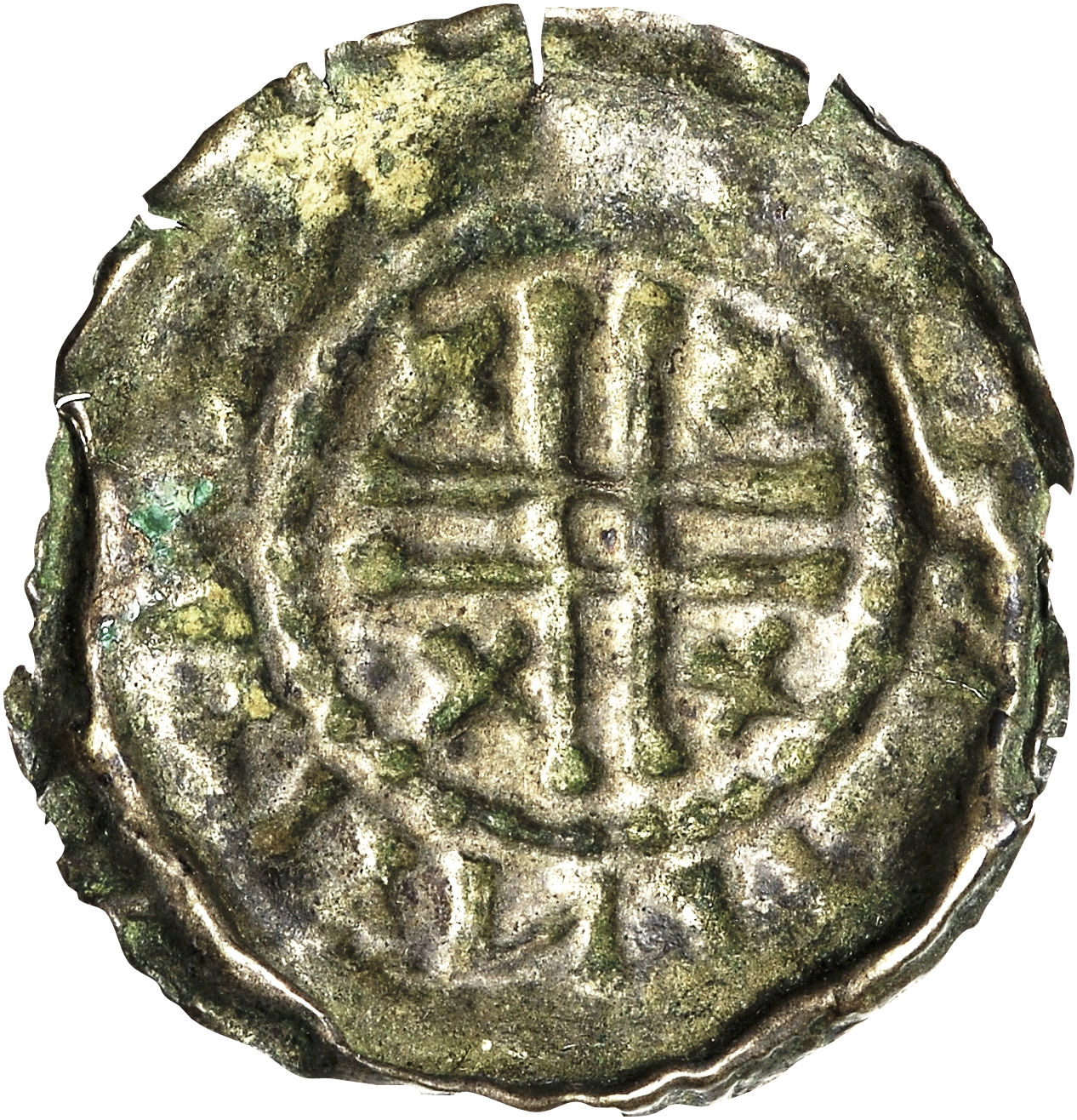 Hiberno-Norse Dublin 1 Penny Bracteate Anonymous Voided cross