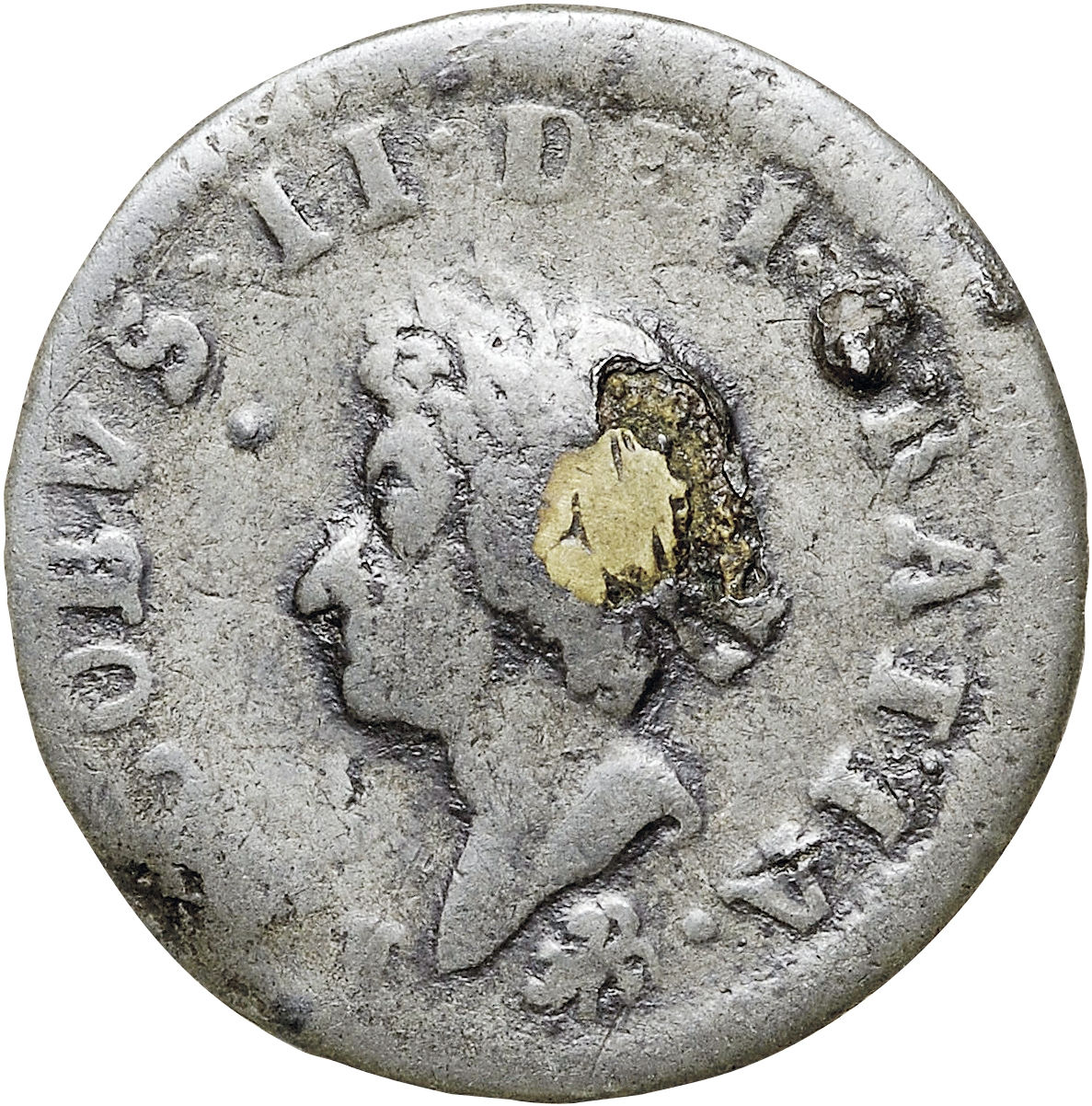Ireland ½ Penny - James II obverse