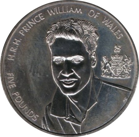 Alderney 5 Pounds - Elizabeth II Prince William