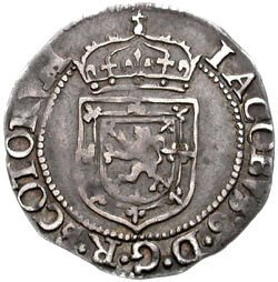 Scotland ¼ Thistle Merk - James VI 8th Coinage obverse